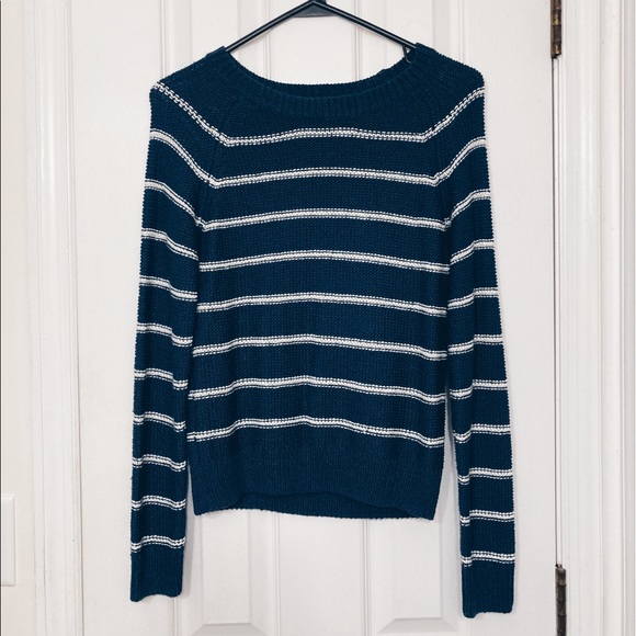Forever 21 Sweaters - Forever 21 Nautical Striped Cropped Knit Sweater